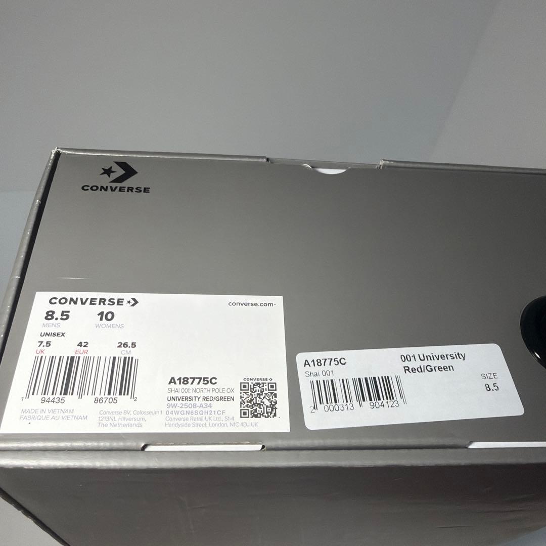 US8.5 新品 SHAI 001 converse Winter Red 赤