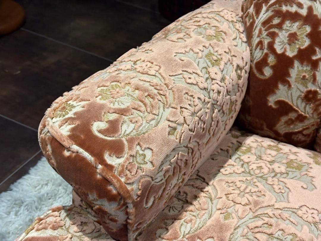 ソファ　ベロア　クラシック　金華山織　クラシカル　レッド　ヴィンテージ　IZ