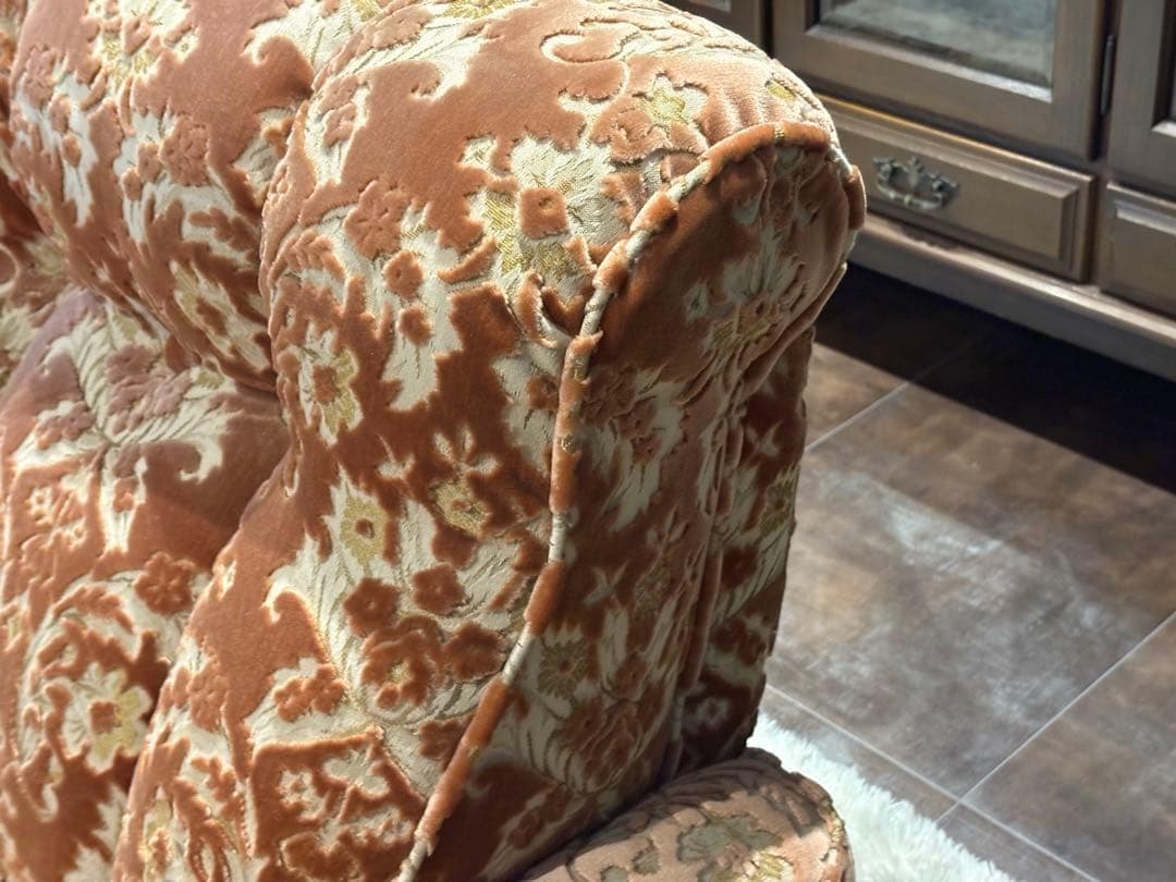 ソファ　ベロア　クラシック　金華山織　クラシカル　レッド　ヴィンテージ　IZ