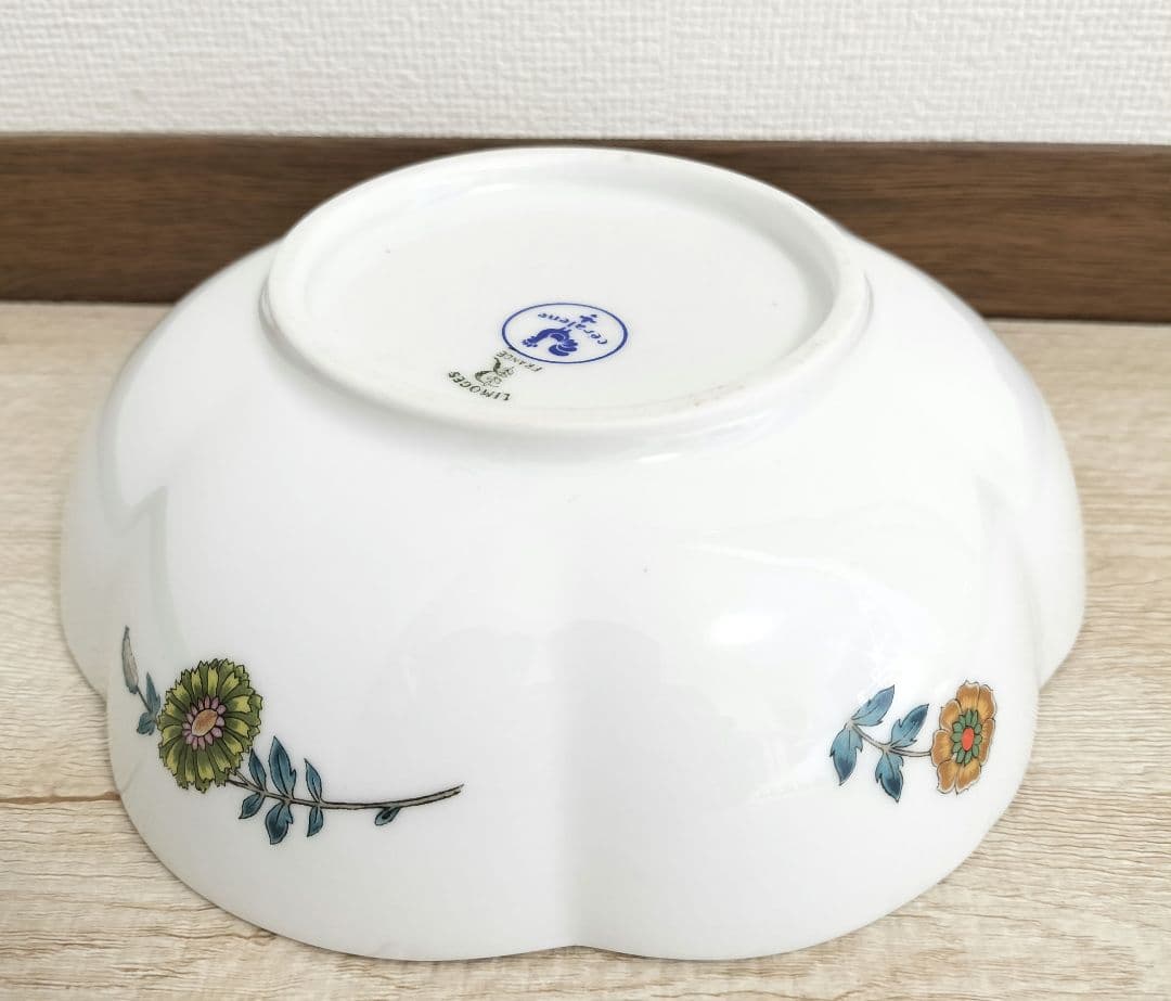 お値下げしました、3枚組　ヴィンテージ 　リモージュ　セラレンアネモネ　ボウル