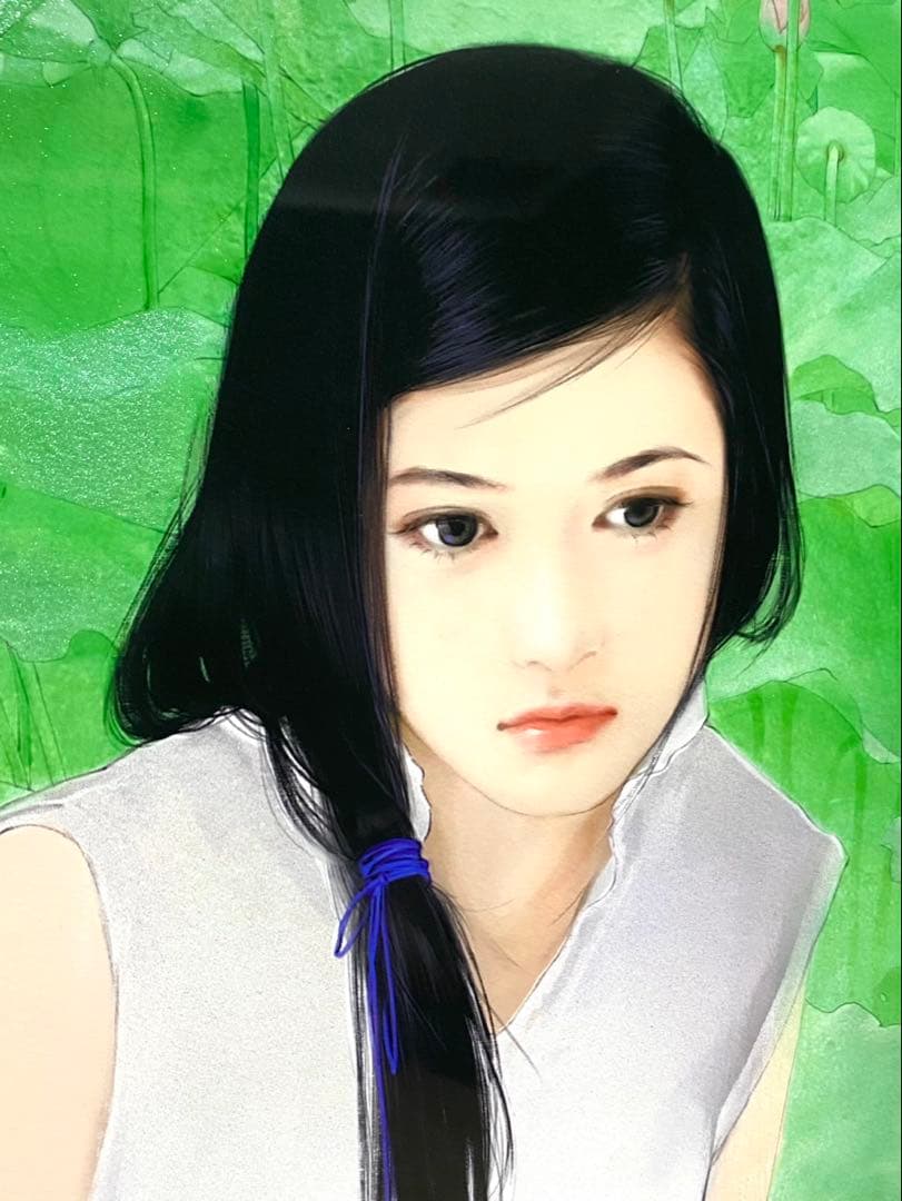 ジクレ+手彩　平凡・陳淑芬　直筆サイン　ピンファン　チェン・シュウフェン　版画