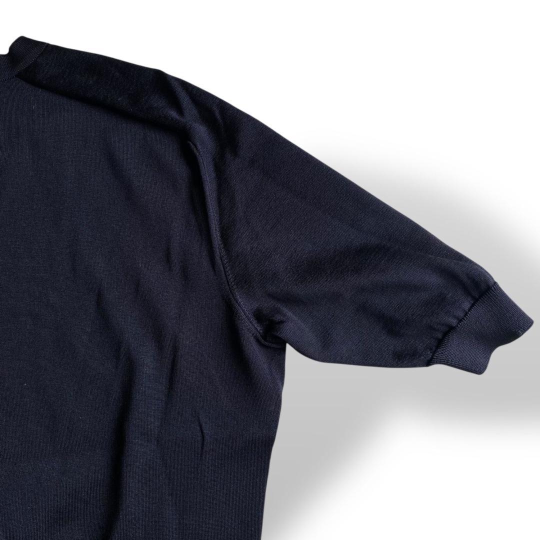 美品 HERMES エルメス 黒 半袖ニット シルク100％ サイズ38 乗馬