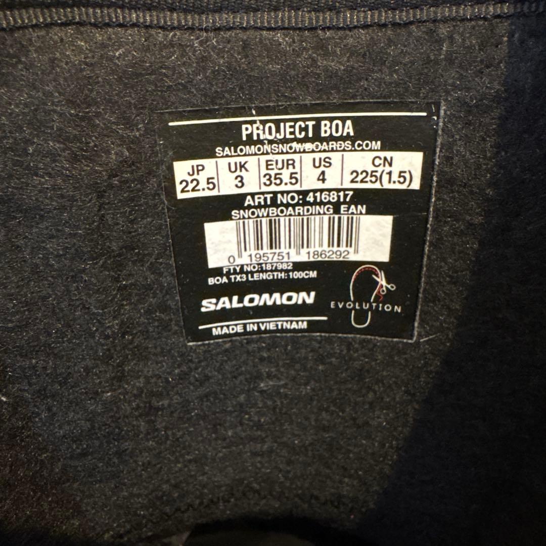 サロモン　スノーボードブーツ　22.5cm (US4インチ)