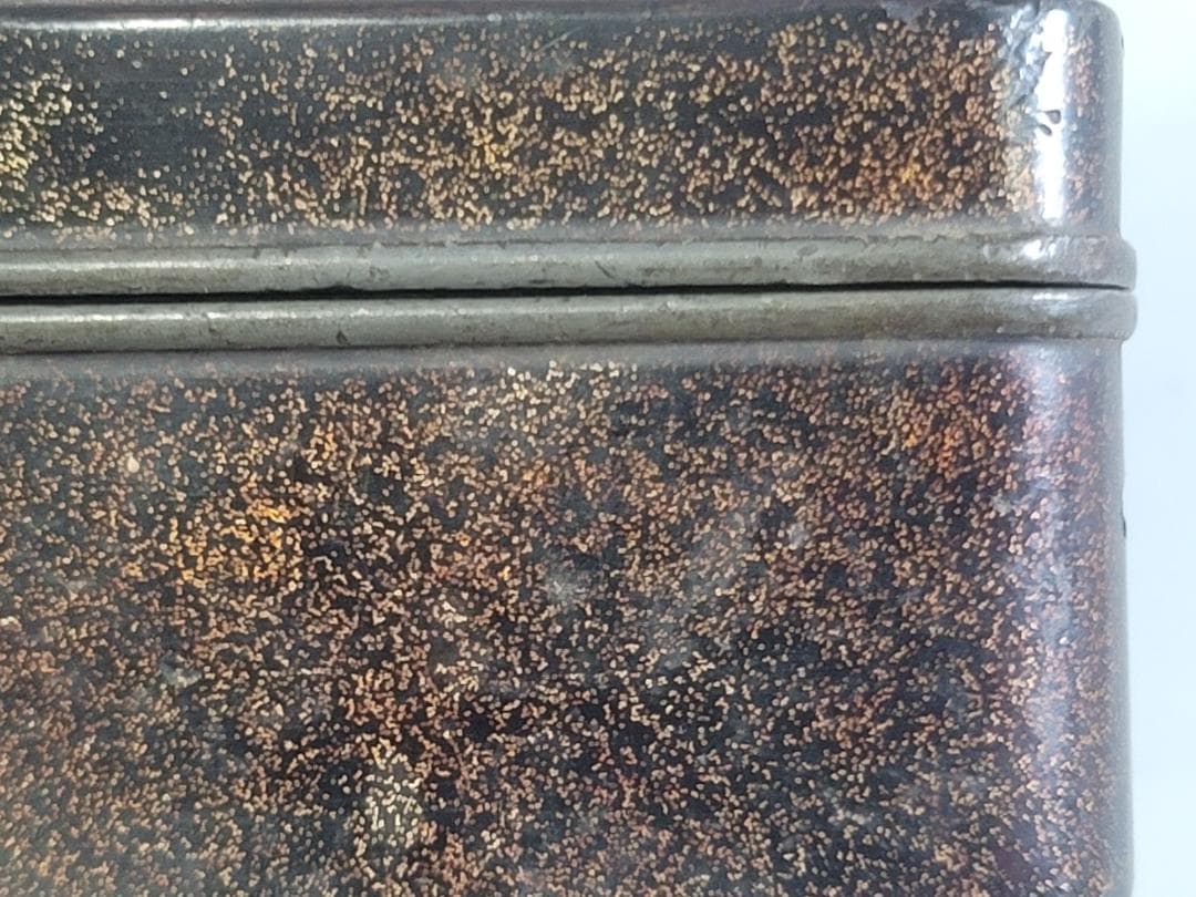 DT340 古美術 時代蒔絵 錫口 香合 蓋物