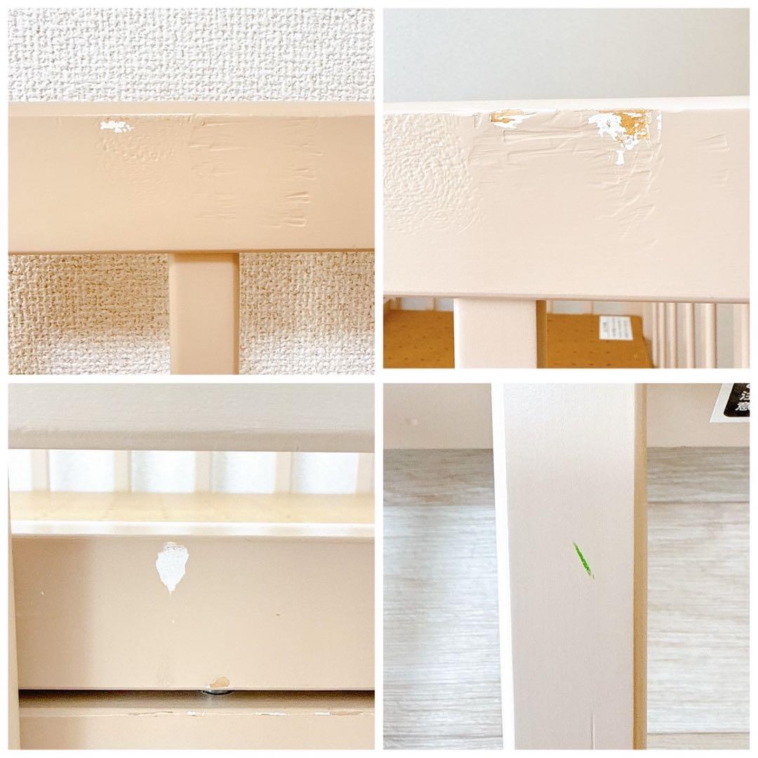 【国産】ミニベビーベッド あわイロ 木製　棚板　収納　スライド　敷きふとん付