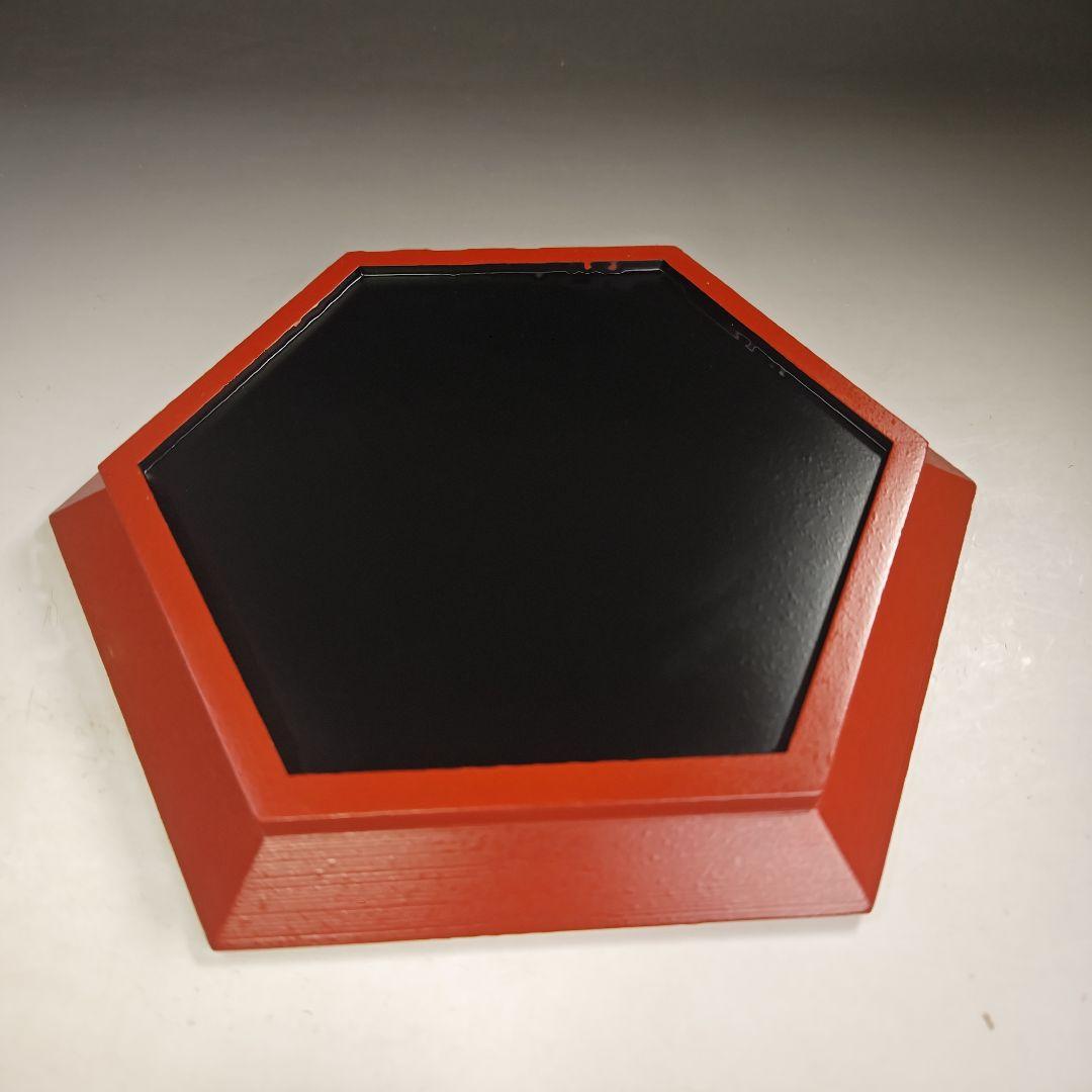 ウ299 盆『塗師　助田宗明』『宝珠盆　朱塗　六角盆　共箱』茶道具　漆塗