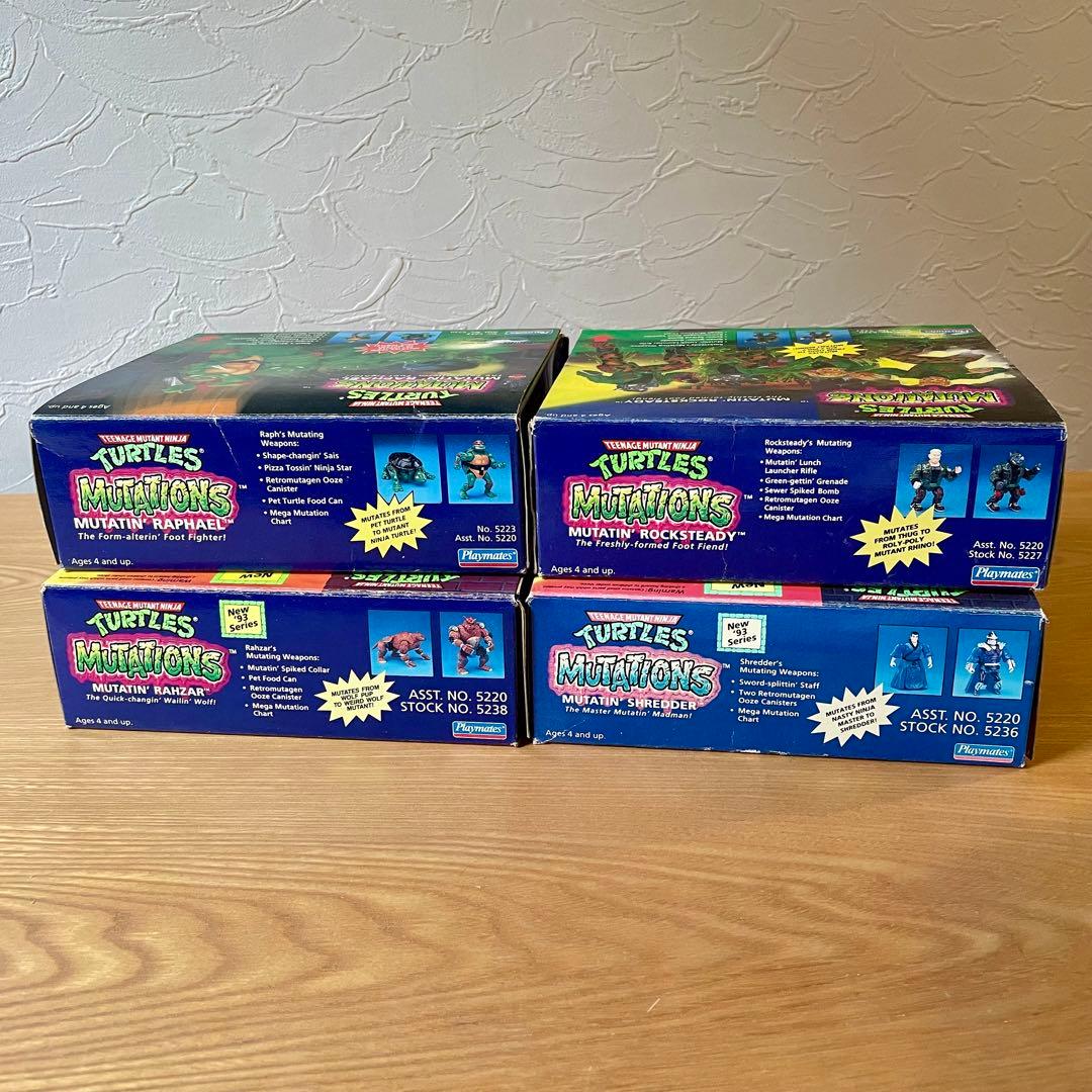 【タートルズフィギュア8体セット】プレイメイツ社製 1993年 外箱4つあり