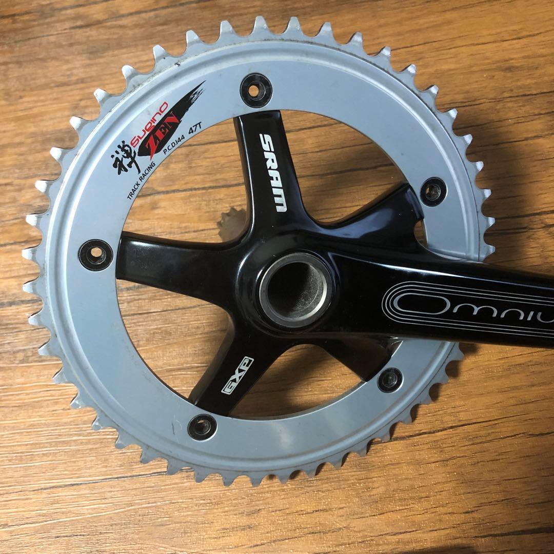 最終値下げ　スラムオムニウムクランク　スギノZENチェーリング付き　オムZEN