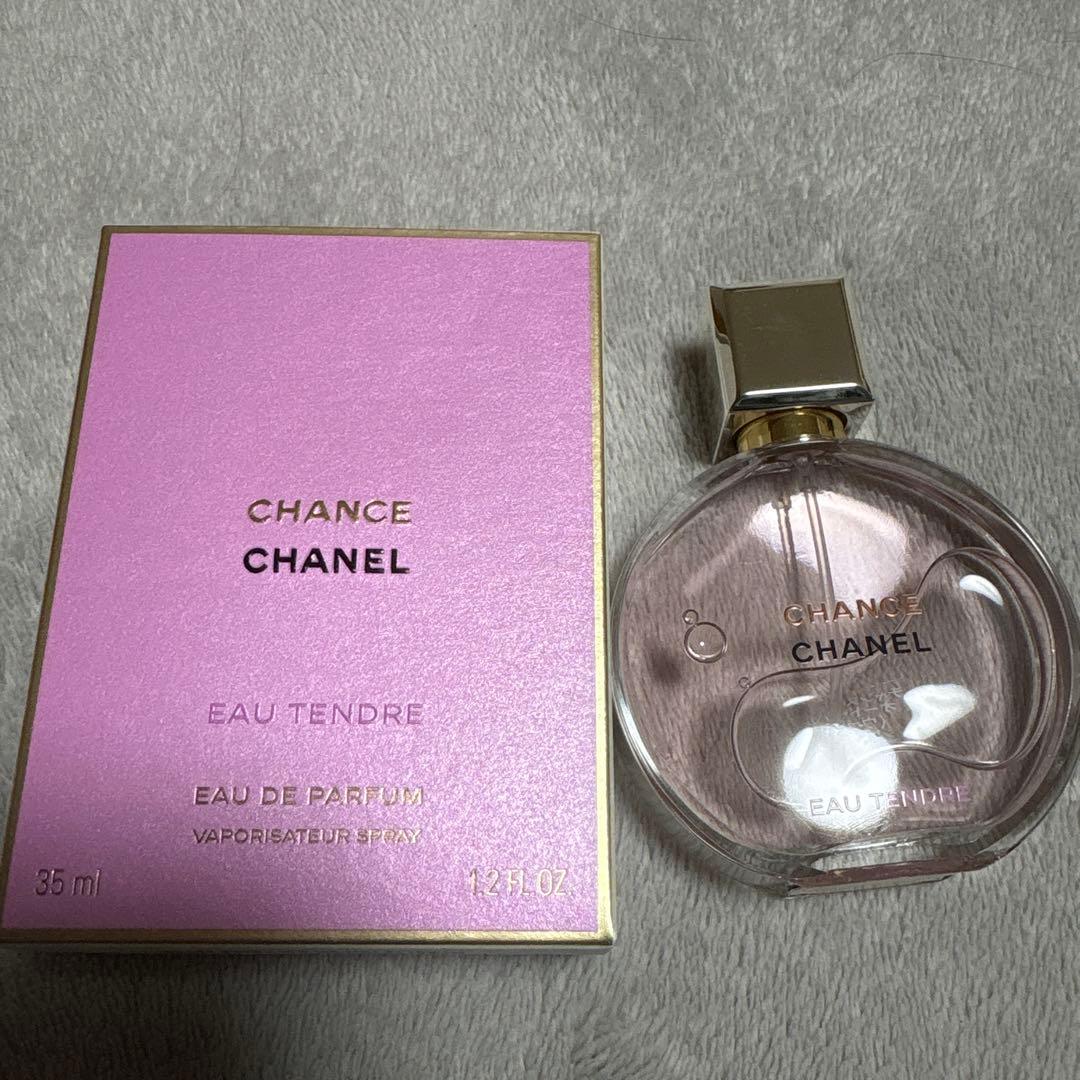 新宿伊勢丹購入 chanel CHANCE EAU TENDRE 香水 35ml