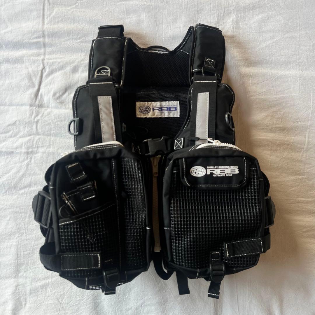 【美品】RBB タイドゲームベスト ジャケット　ブラック ホワイト