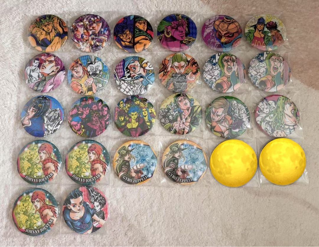 ジョジョの奇妙な冒険 荒木飛呂彦原画展 缶バッジのセット