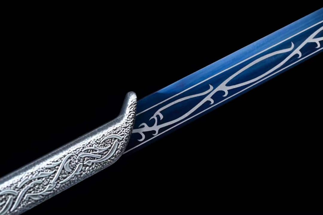 『精霊王』ブルー焼き 古兵器 武具　刀装具　日本刀　模造刀 居合刀