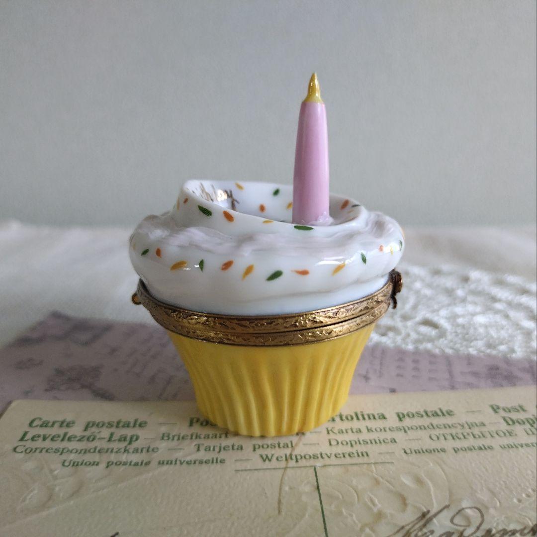 リモージュボックス　カップケーキ　誕生日　バースデー　フランス製　ヴィンテージ