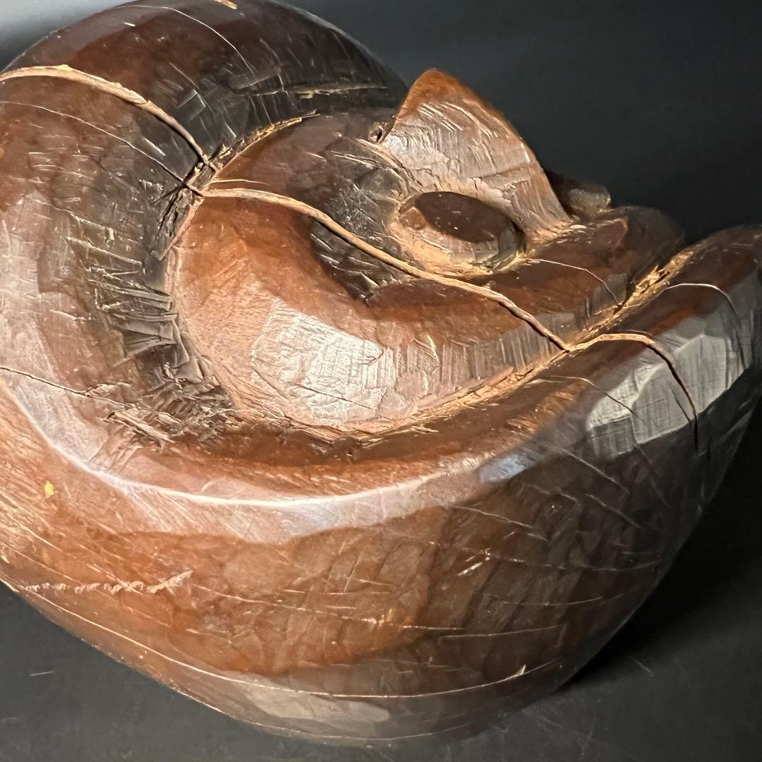 ◎古道具 庵々◎木彫 だるま 木型20cm◎張子型◎江戸時代郷土玩具古民具置物