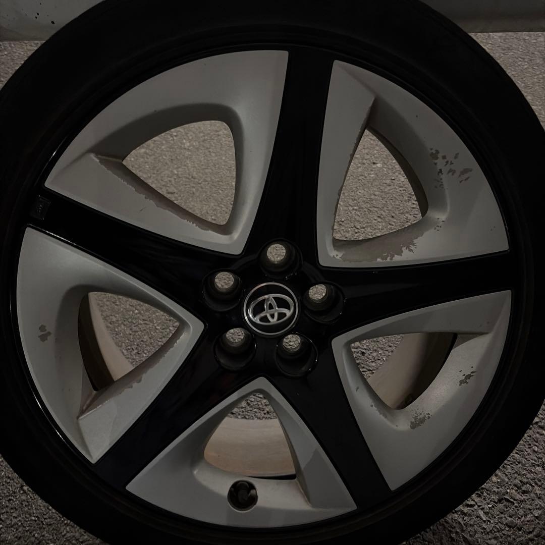トヨタプリウス50 17インチ ホイールセット ブラック/シルバー ツーリング