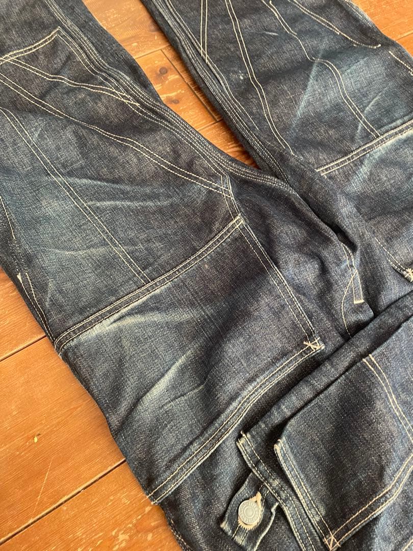 ★希少★EVISU エヴィス カンガルー デニムオーバーオール 34 納品書あり