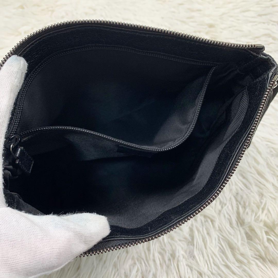 【✨極美品✨】グッチ ショルダーバッグ GGキャンバス ブラック