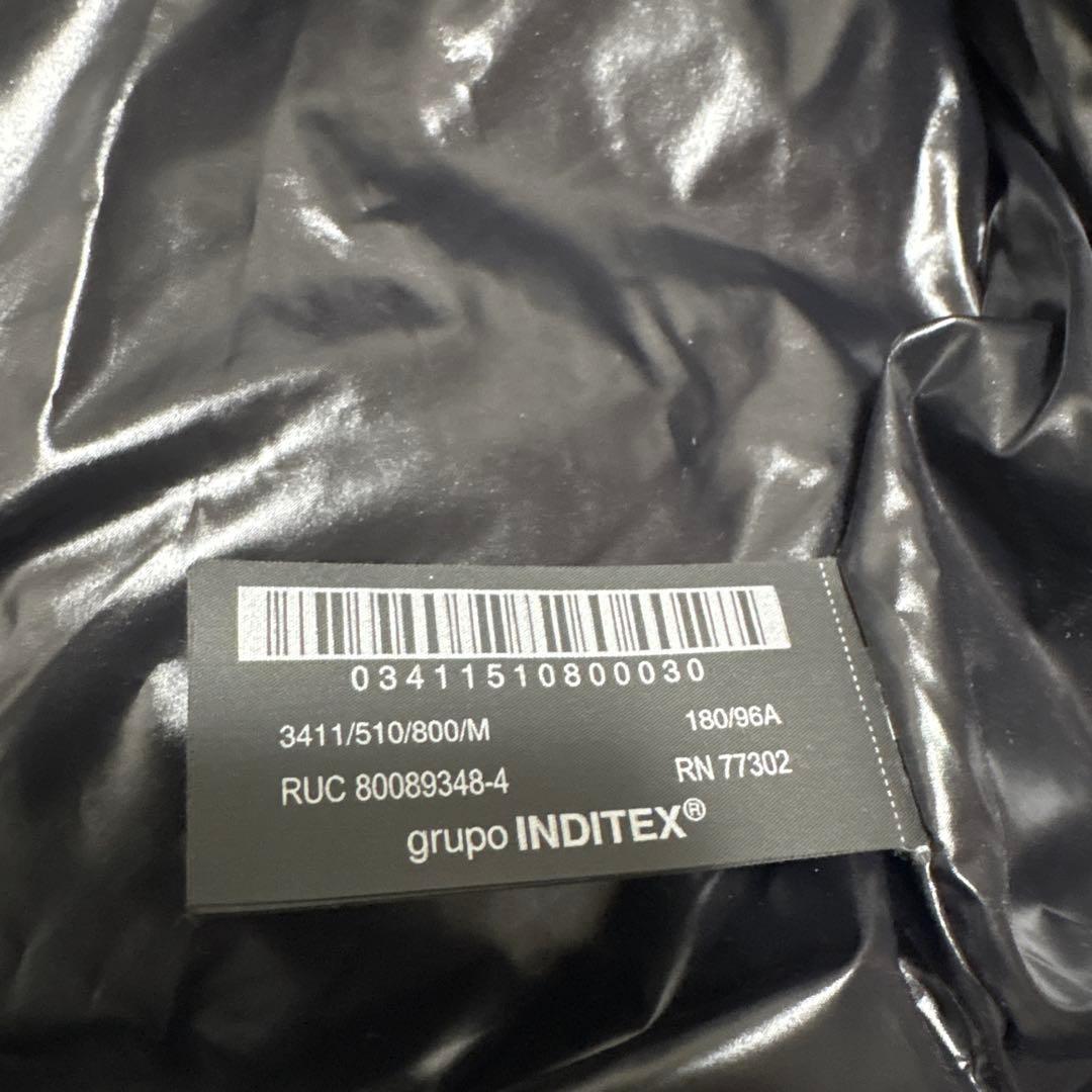 ✨美品✨ザラ 光沢 ダウンジャケット【40】M ブラック Y2K肉厚