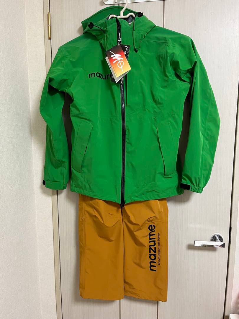 【新品未使用】マズメmazumeコアレインスーツ MZRS-756 グリーン L