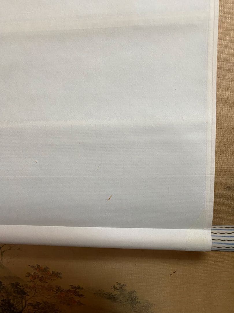 掛軸 長谷川石根作 親を待つ子雀　共箱付