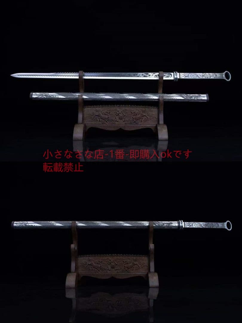 ドラゴンリングヘッド-高性能ステンレス鋼 古兵器 武具 刀装具 日本刀  居合刀