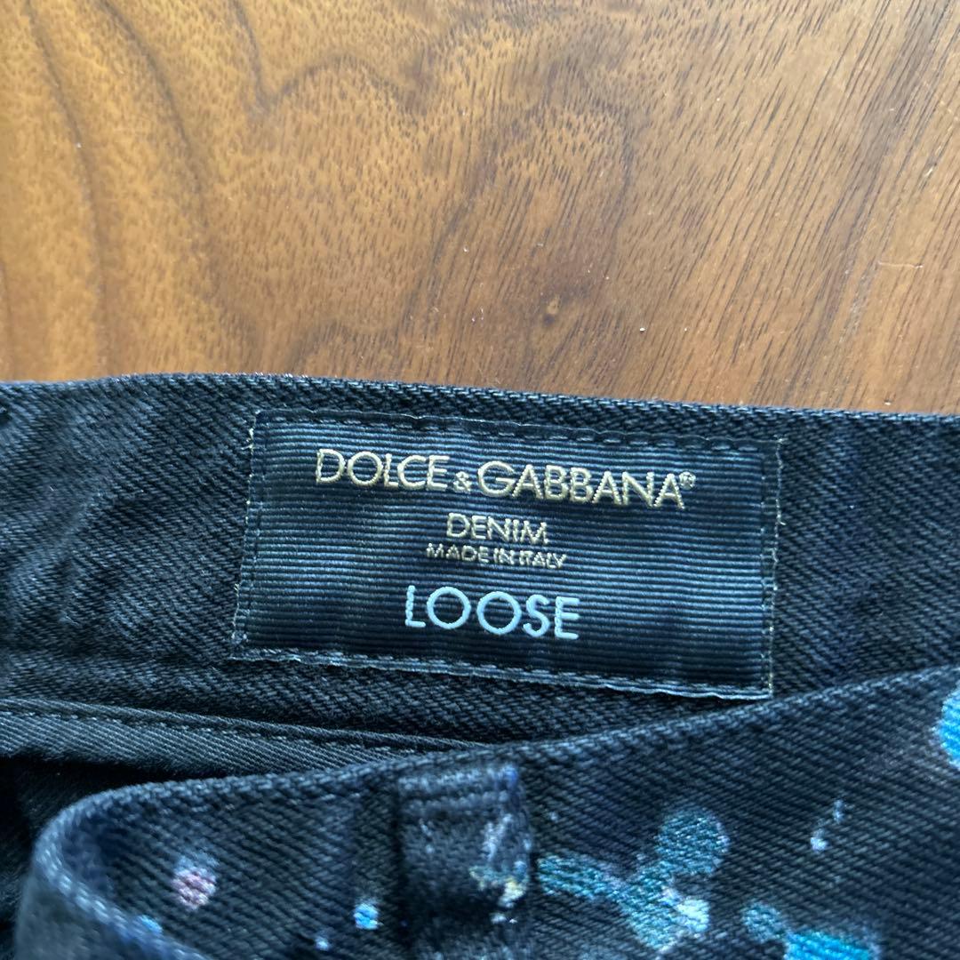 Dolce & Gabbana スプラッターデニムパンツ 52