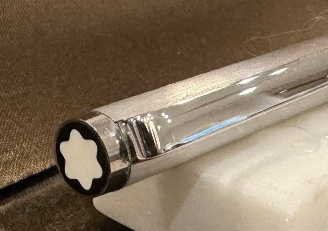 【極美品】モンブラン 2色ボールペン シルバー（リフィルセット）