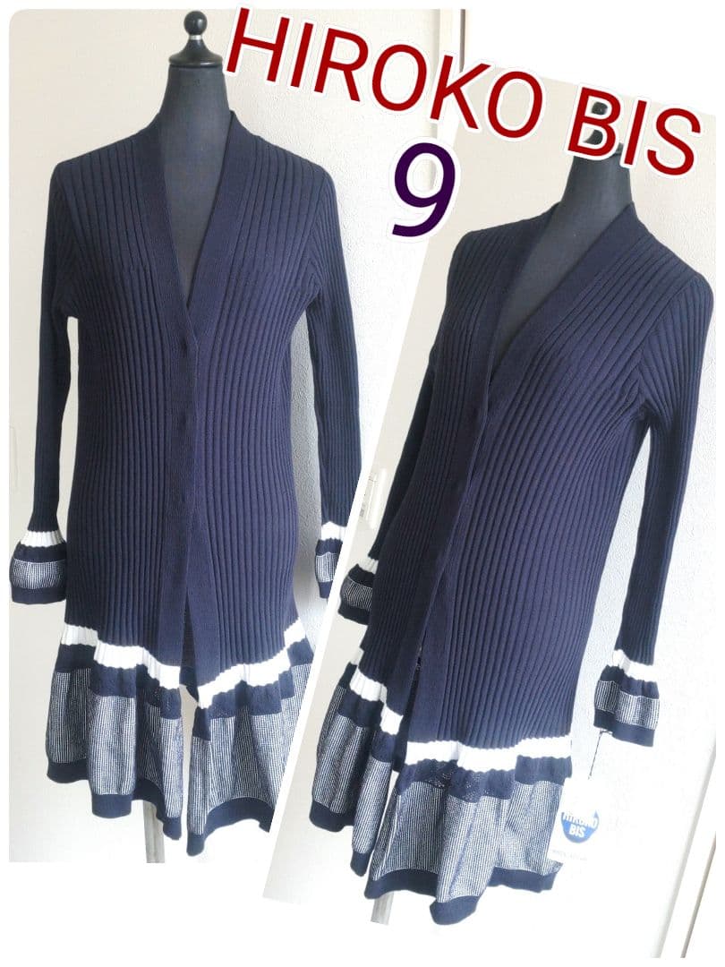 HIROKO BIS ヒロコビス 新品 サイズ9 ネイビー ロング