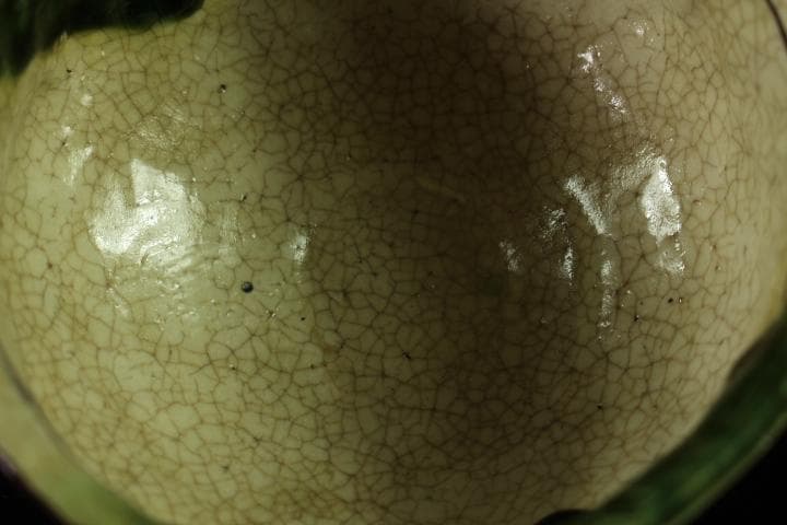 茶道具　「於里辺」　北大路魯山人　織部　茶碗　共箱　煎茶道具