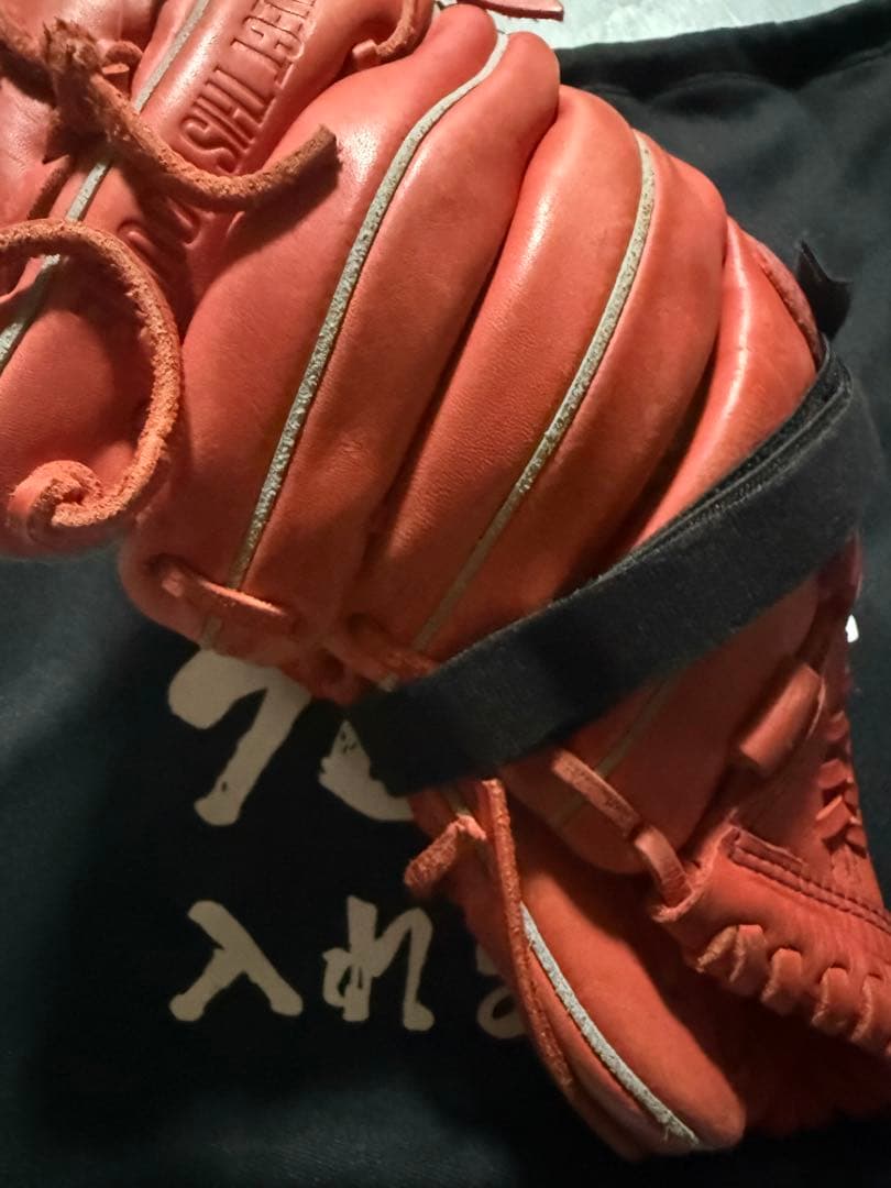 Under Armour オレンジ レザー　ピッチャーグローブ　左