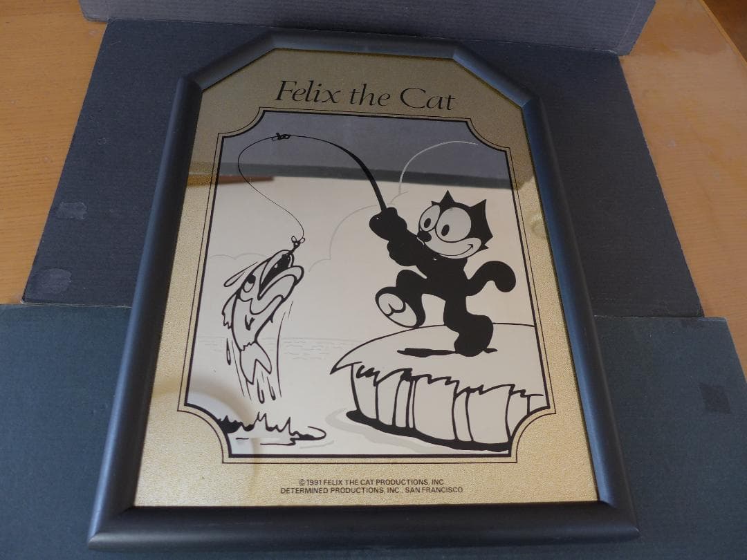 時代物　フィリックス ザ キャット　パブミラー　壁掛け・立掛け兼用　中古　レトロ
