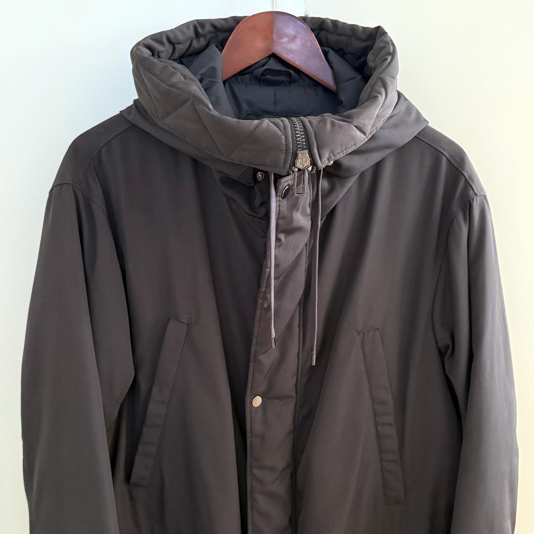 【美品・Lサイズ】EMPORIO ARMANI ダウンジャケット・グレーネイビー