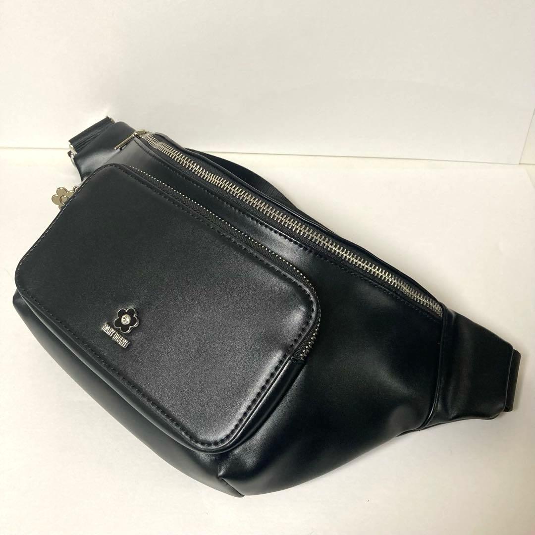 未使用級❗️ マリークワント　エポビジューデイジーボディバッグ　ブラック　黒
