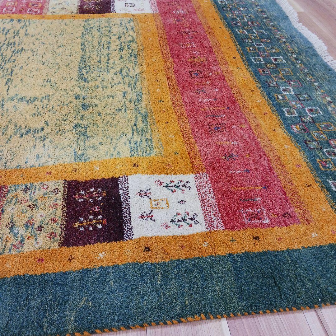 Y2874 ペルシャ絨毯 ギャッペ SHIRZA シラーズ産 ウール100％