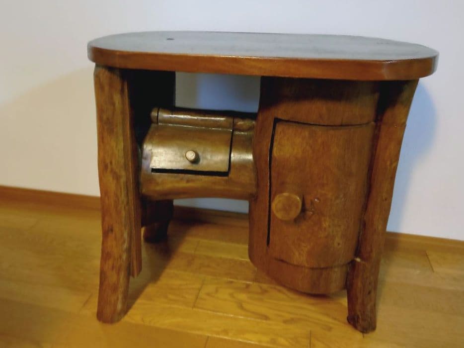 天然木 無垢の置き台、花台、プリンター台として最適。