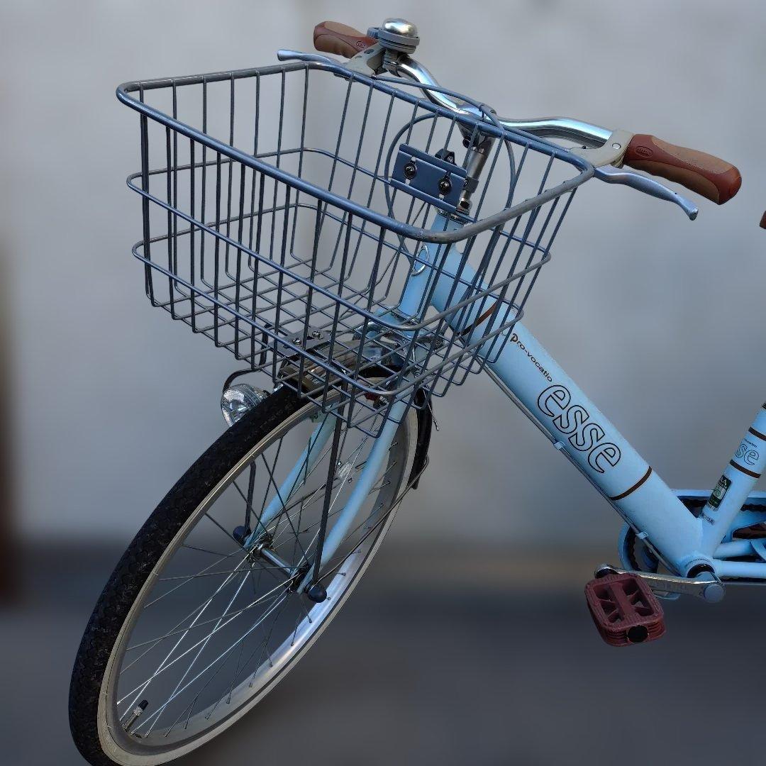esse 子供用自転車 マカロンブルー 前カゴ付き　22インチ　BAA