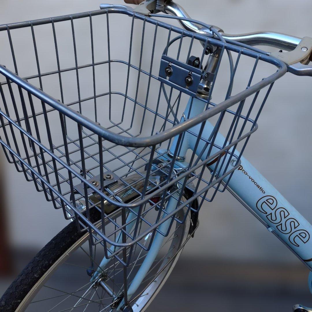 esse 子供用自転車 マカロンブルー 前カゴ付き　22インチ　BAA