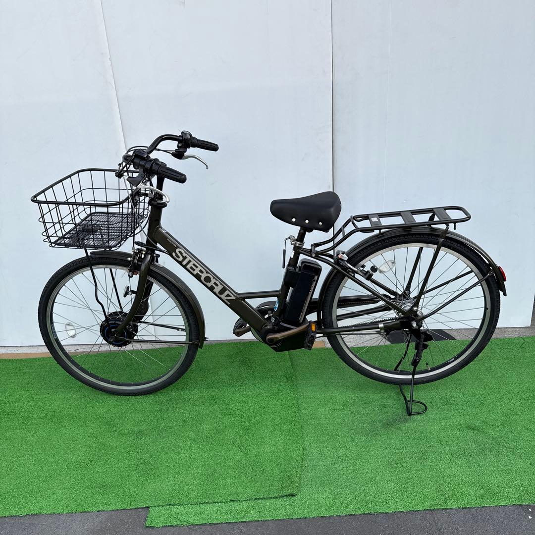 ブリヂストンSTEPCRUZアルベルト新型電動アシスト自転車26インチ グリーン