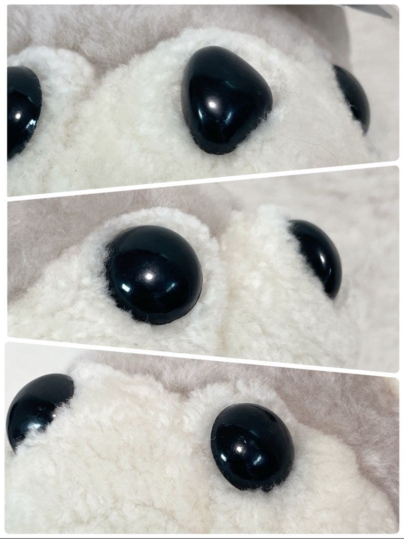 【新品タグ付】高級ムートン ドッグチャーム ぬいぐるみ2体セット リアルファー