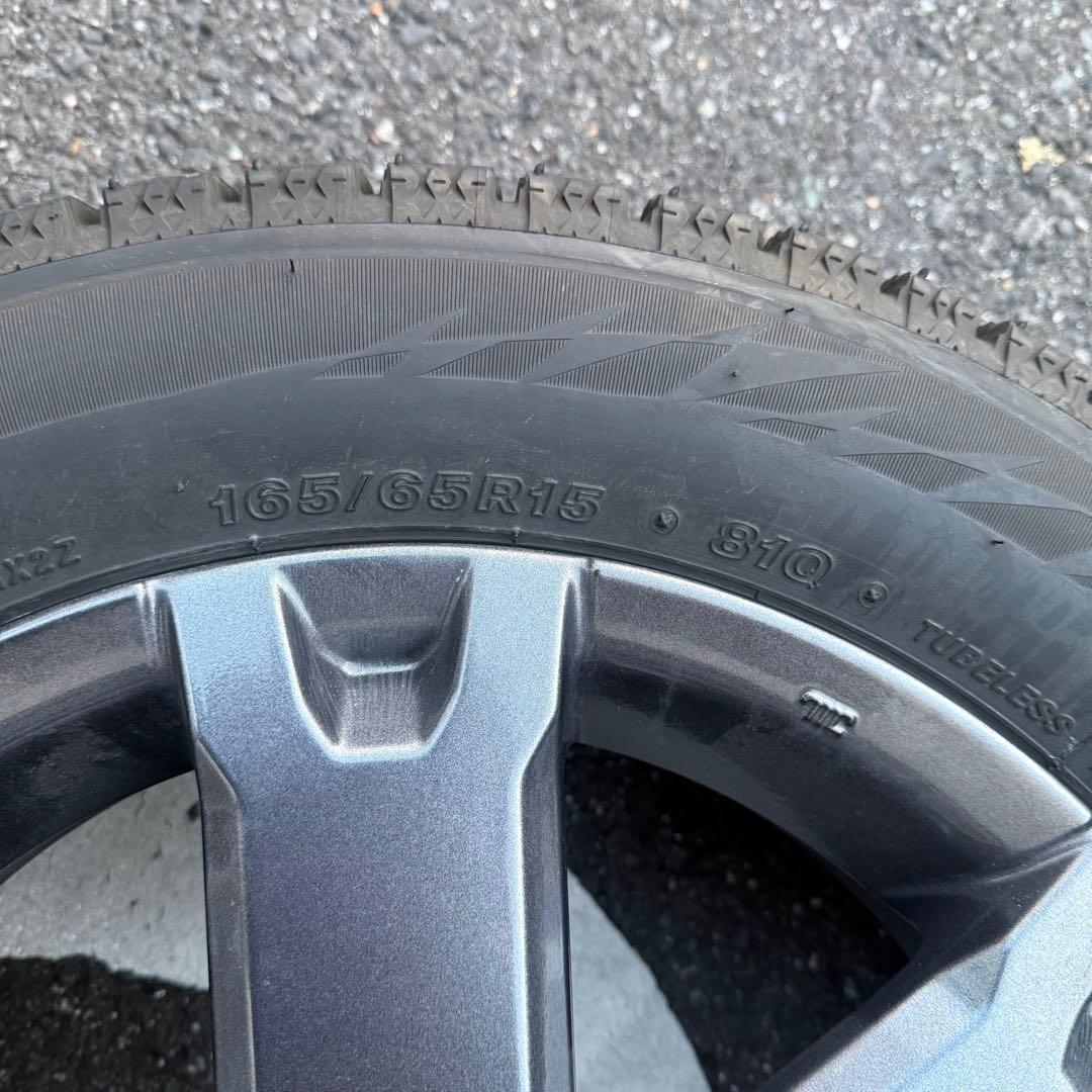 【美品】ダイハツ タフト ダーククロム純正ホイール＋スタッドレスタイヤ