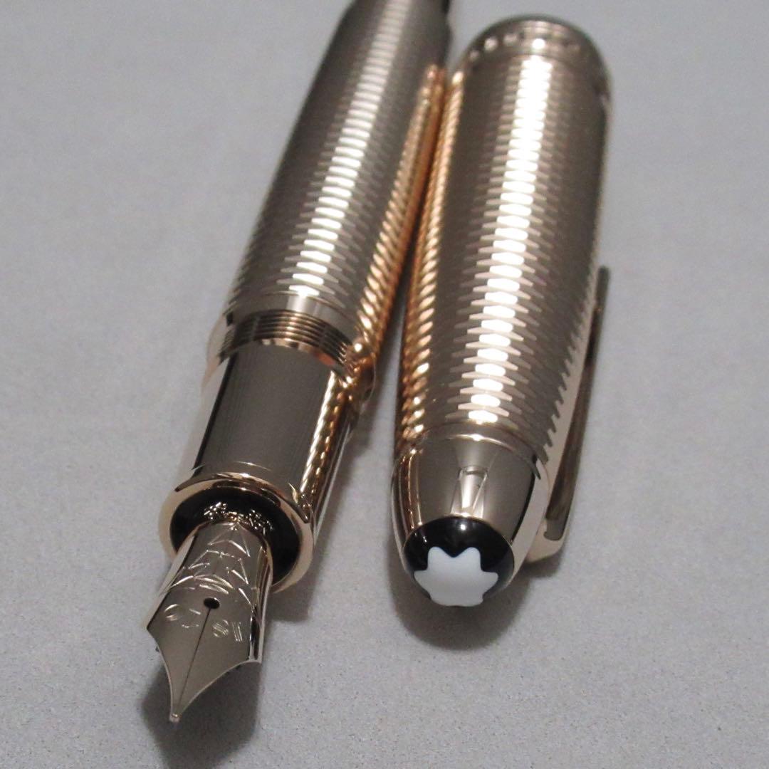 モンブラン 万年筆 146 ソリテール ジオメトリー シグニチャーゴールド