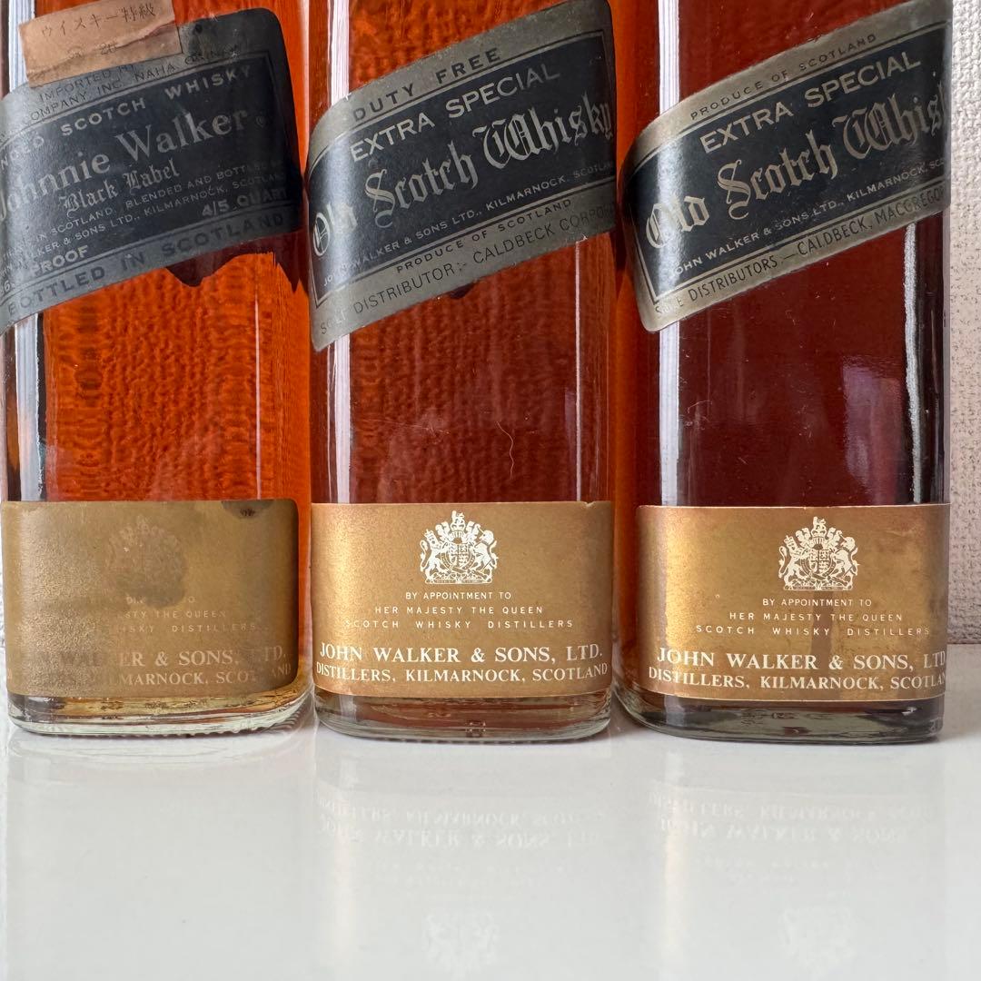 未開封 Johnnie Walker Black Label 白紋章 古酒　3本