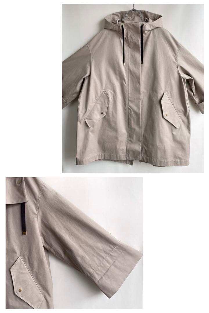 美品✨ドレステリア　23SS 洗える　ショートモッズコート　綿　38 ベージュ