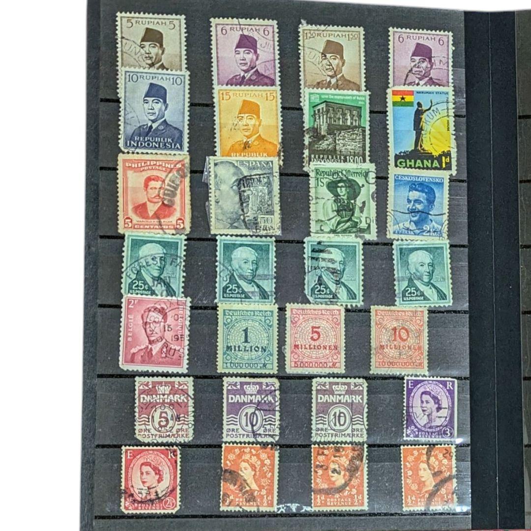 ✨希少✨切手アルバム 海外、未使用多数有 ヴィンテージ アンティーク