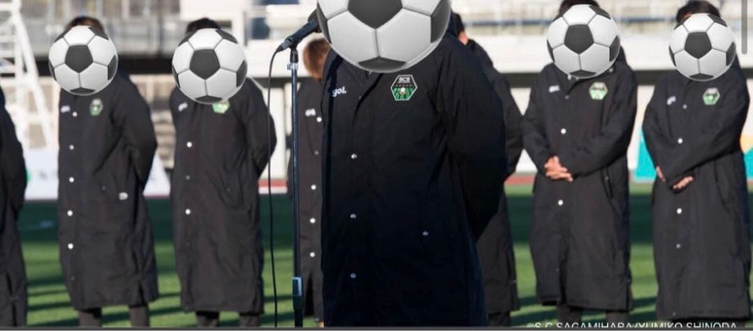 gol. ゴル　SC相模原　フード付きベンチコート ブラック　トップチーム支給