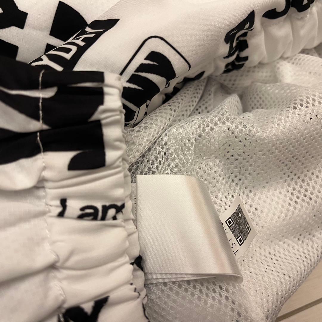 新品★24,200円 ジャックバニー フルジップフーディブルゾン ロゴ総柄 白L