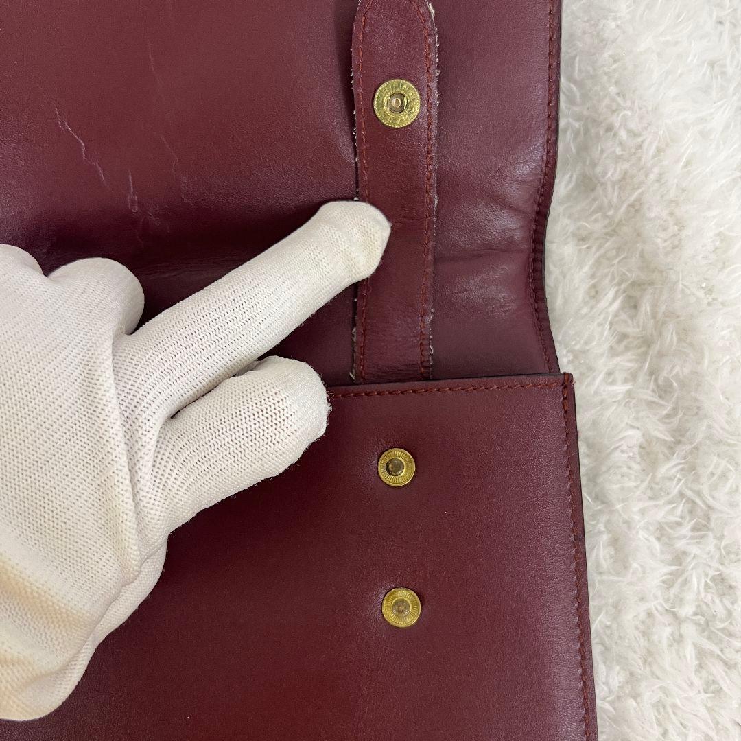 Cartier カルティエ バーガンディ レザー ビジネスバッグ