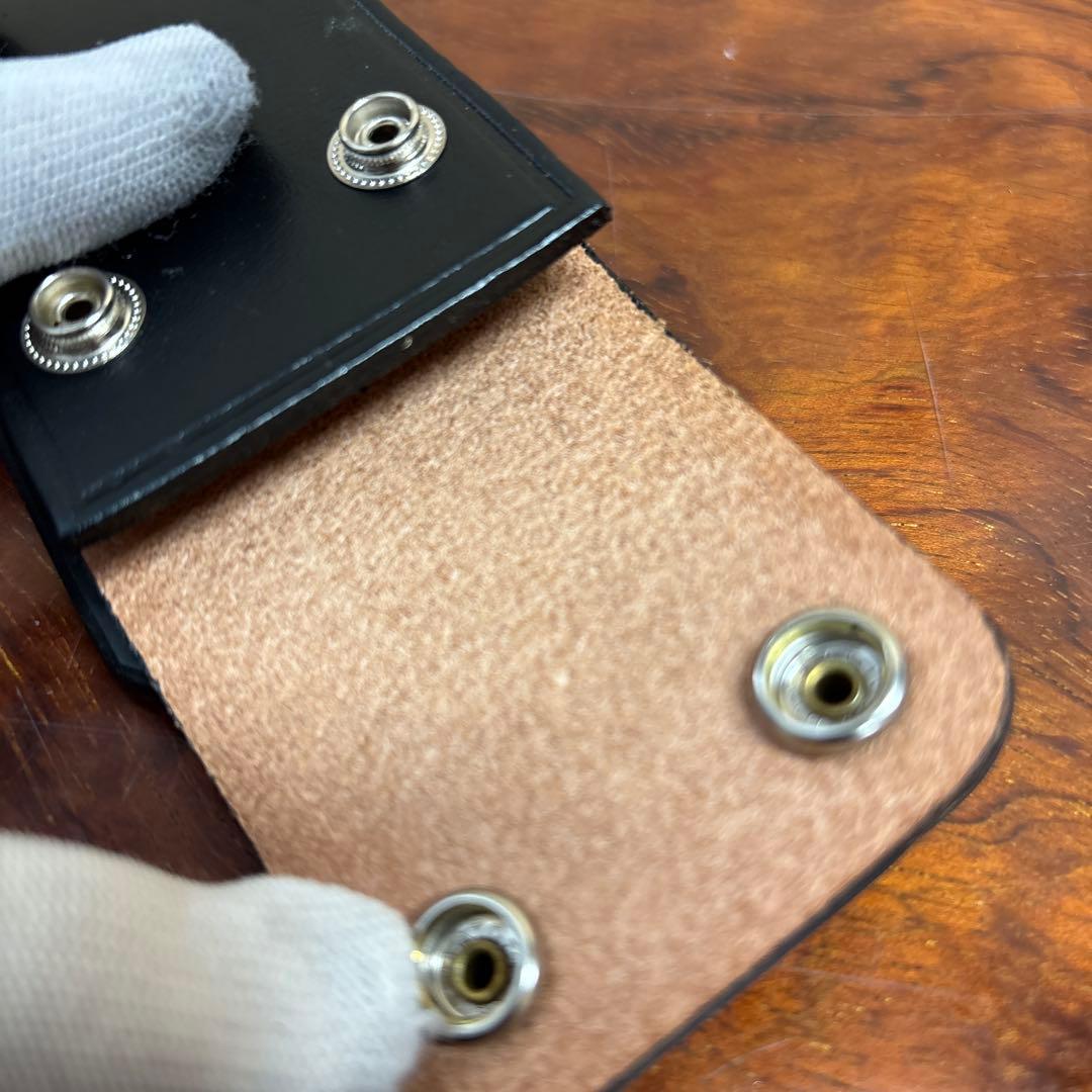 黒レザーセキュリティケース　警棒吊り　0204o217