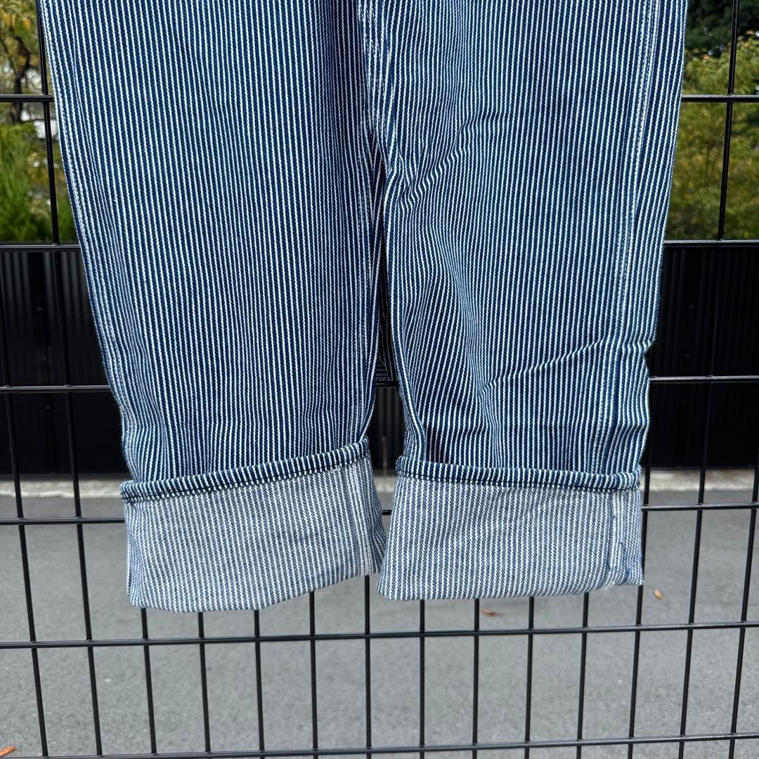 USA製 ROUND HOUSE オーバーオール ヒッコリーストライプ