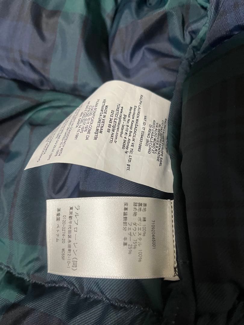 ラルフローレン　コーディロイダウンジャケットRalph Lauren